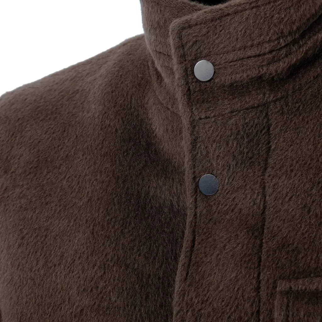 Unsigned FG Roma Wool Jacket – ’10s Brown Wool Good - Model View