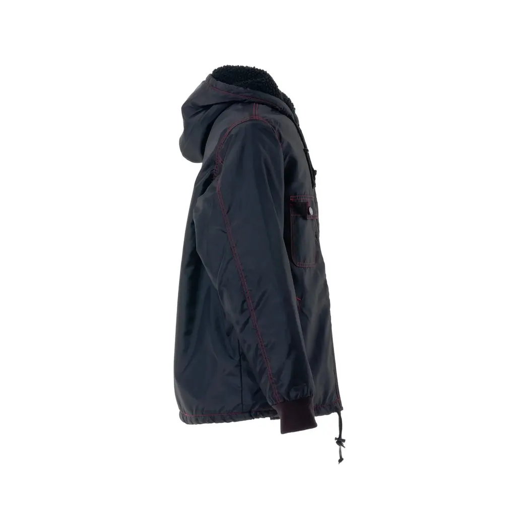 Supreme Sherpa Lined Nylon Jacket - '10s Black Polyamide Good - Back View