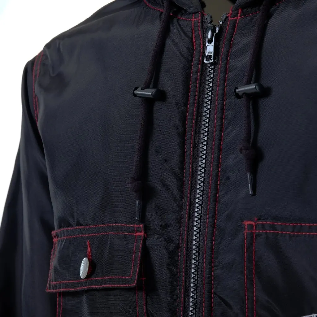 Supreme Sherpa Lined Nylon Jacket - '10s Black Polyamide Good - Model View