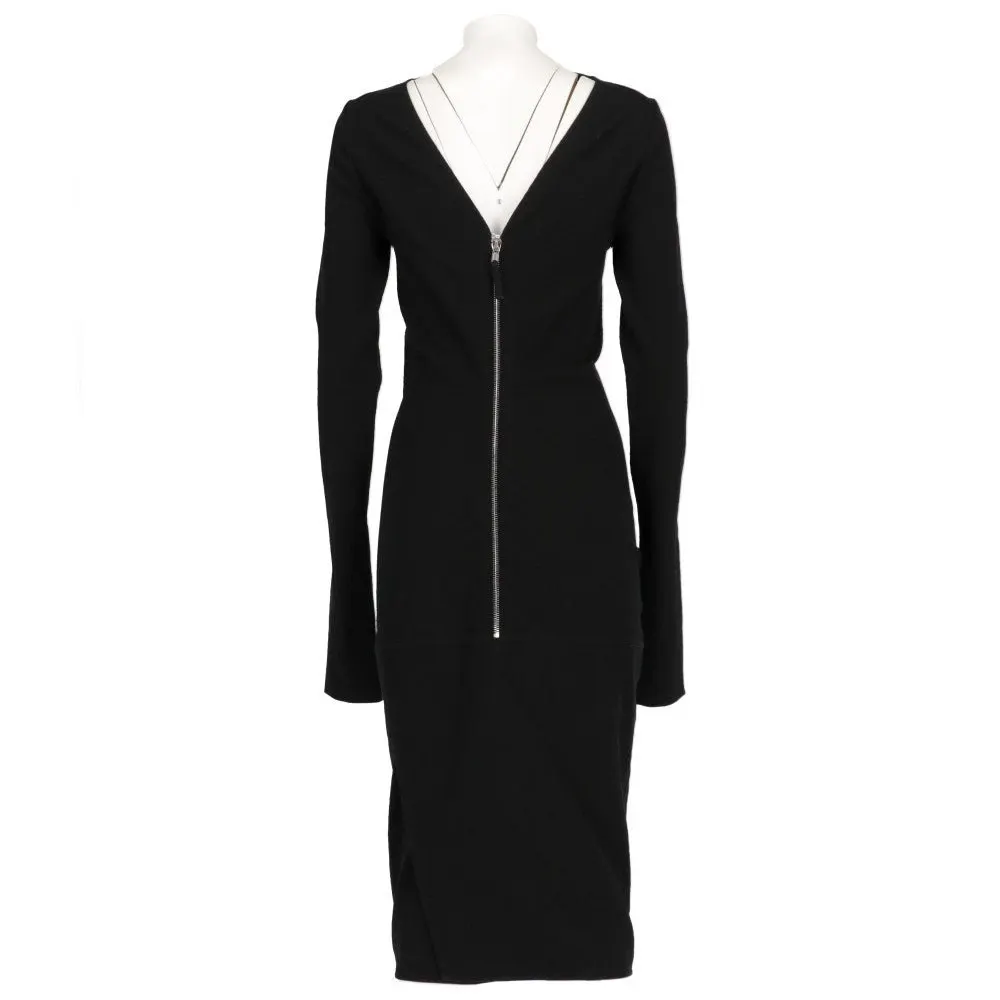 Rick Owens Black Dress - 2010s Black Good - Back View