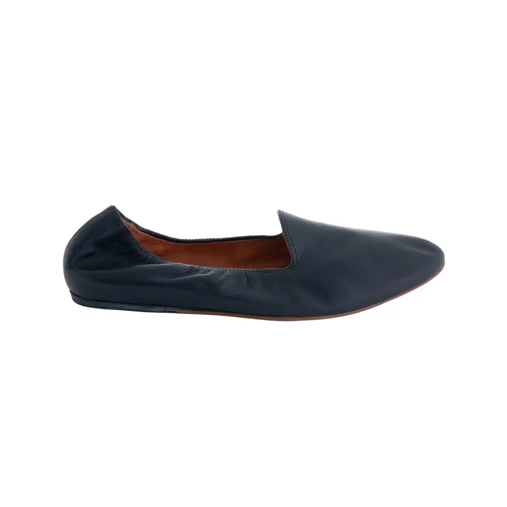 Lanvin leather flat loafers - '10s Black Leather Good - Front View