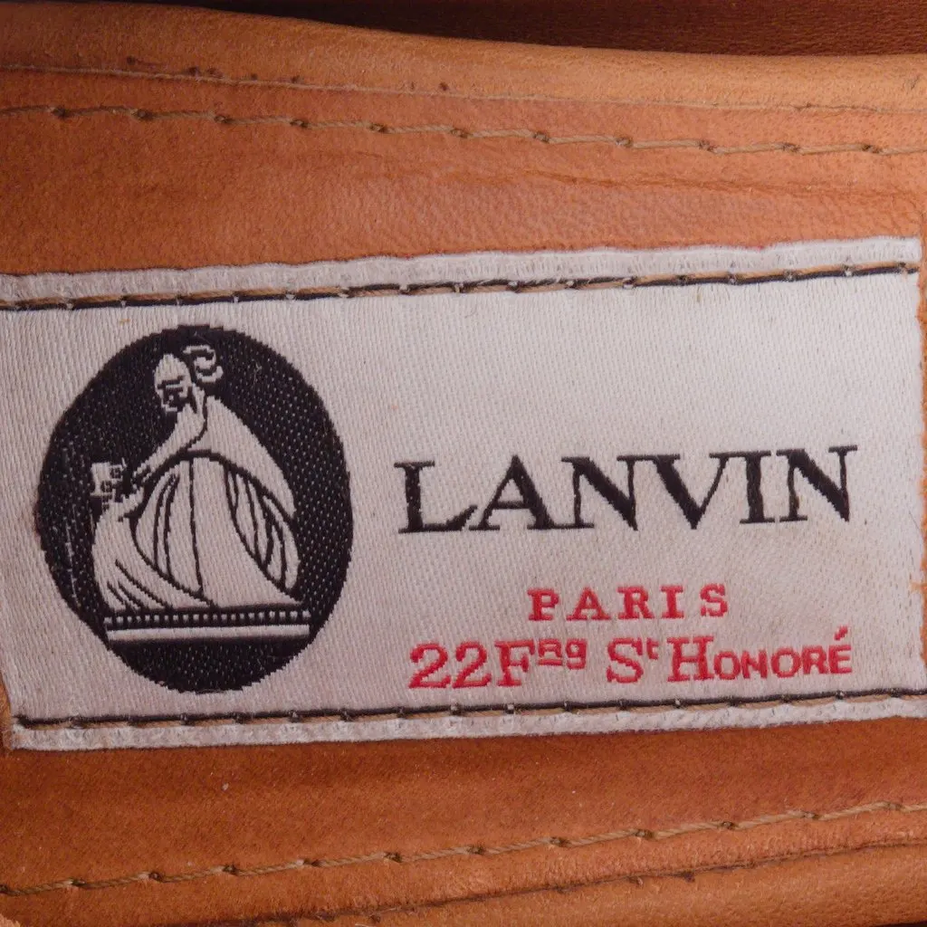 Lanvin leather flat loafers - '10s Black Leather Good - Back View