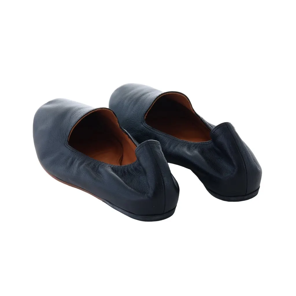 Lanvin leather flat loafers - '10s Black Leather Good - Model View