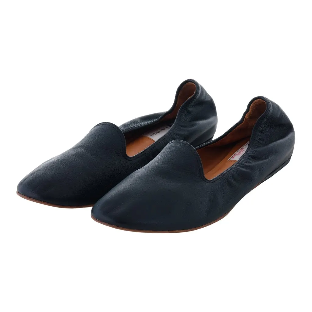 Lanvin leather flat loafers - '10s Black Leather Good - Box View