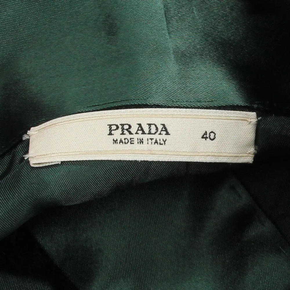 Prada Petrol Green Silk Skirt - 2000s Green Silk Good - Box View