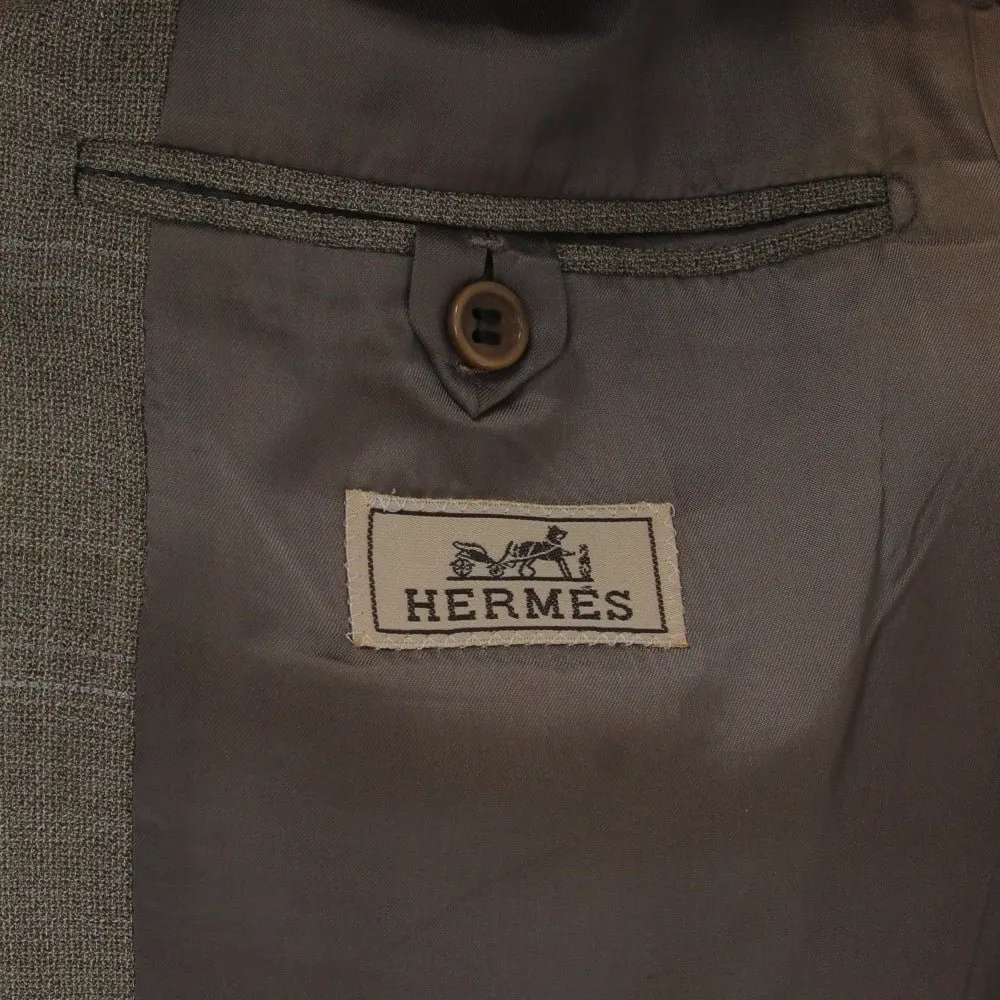 Hermès Beige Herringbone Wool Jacket - '90s Beige Wool Good - Box View