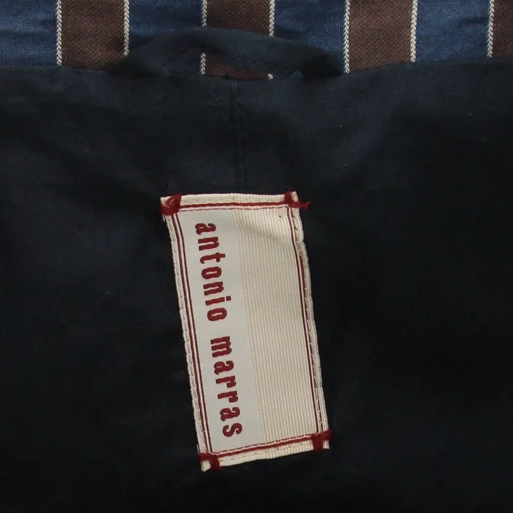 Antonio Marras Blue and Brown Striped Jacket - 2000s Brown Cotton Good - Box View