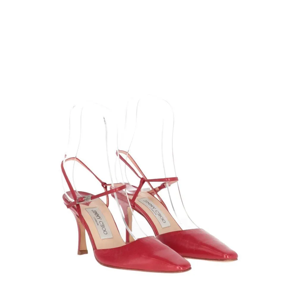 Jimmy Choo Leather Pumps - 2010s Red Leather Good - Box View