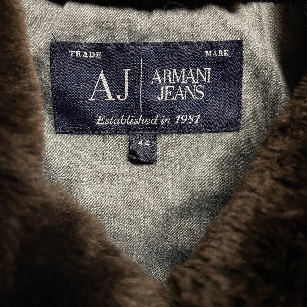 Giorgio Armani Anthracite Wool Coat - '90s Brown Wool Good - Box View