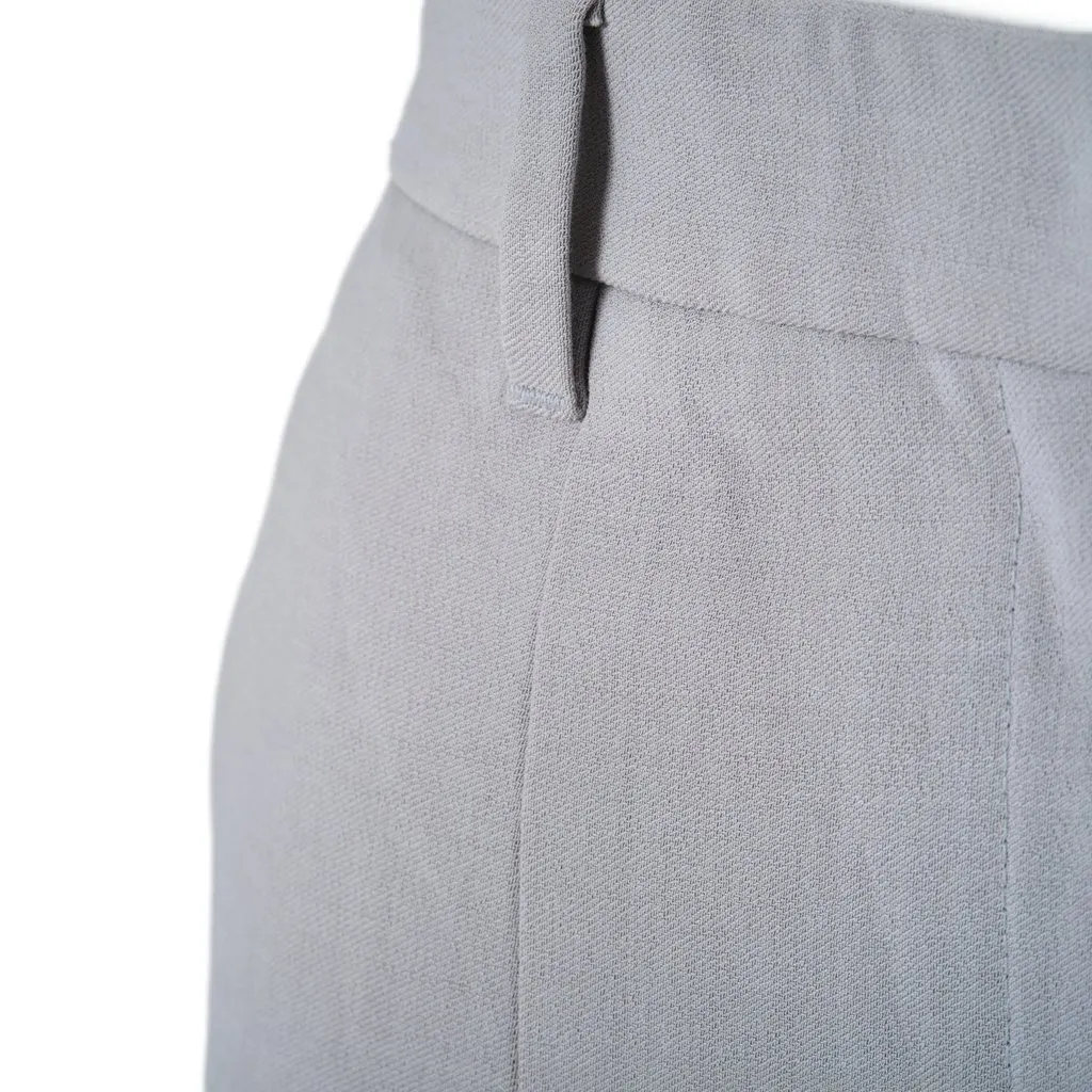Brunello Cucinelli wool viscose women’s trousers - '20s Grey Wool Good - Model View