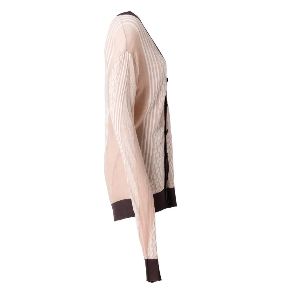 Ann Demeulemeester cotton lightweight cardigan – ’10s Brown Cotton Good - Back View