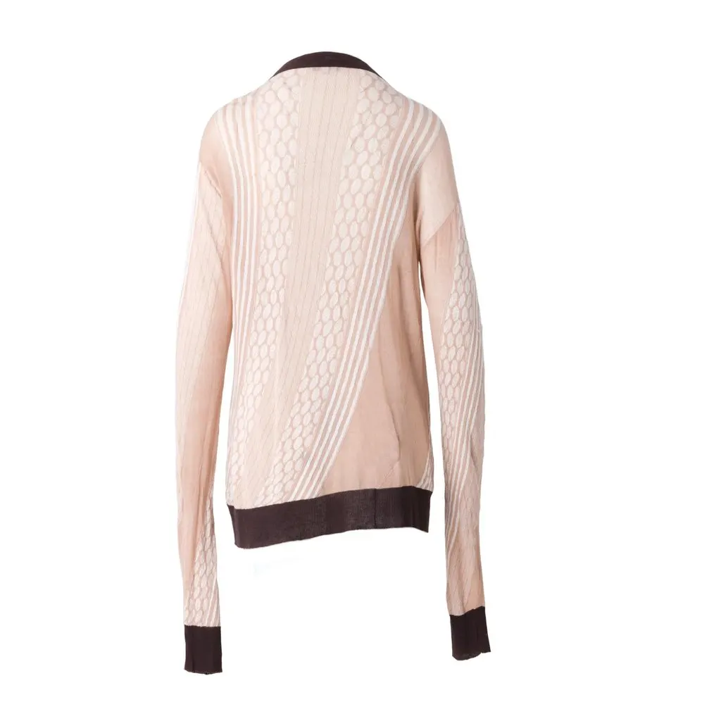 Ann Demeulemeester cotton lightweight cardigan – ’10s Brown Cotton Good - Inside View