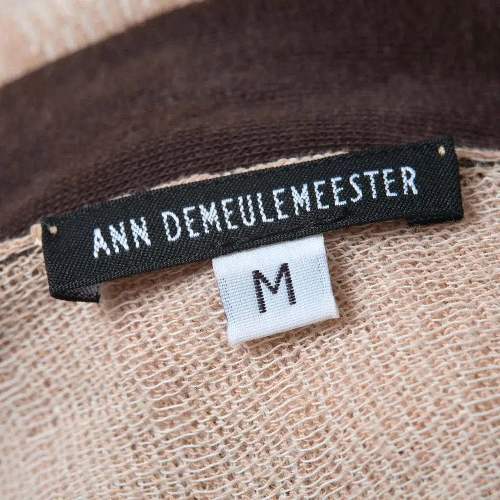 Ann Demeulemeester cotton lightweight cardigan – ’10s Brown Cotton Good - Model View