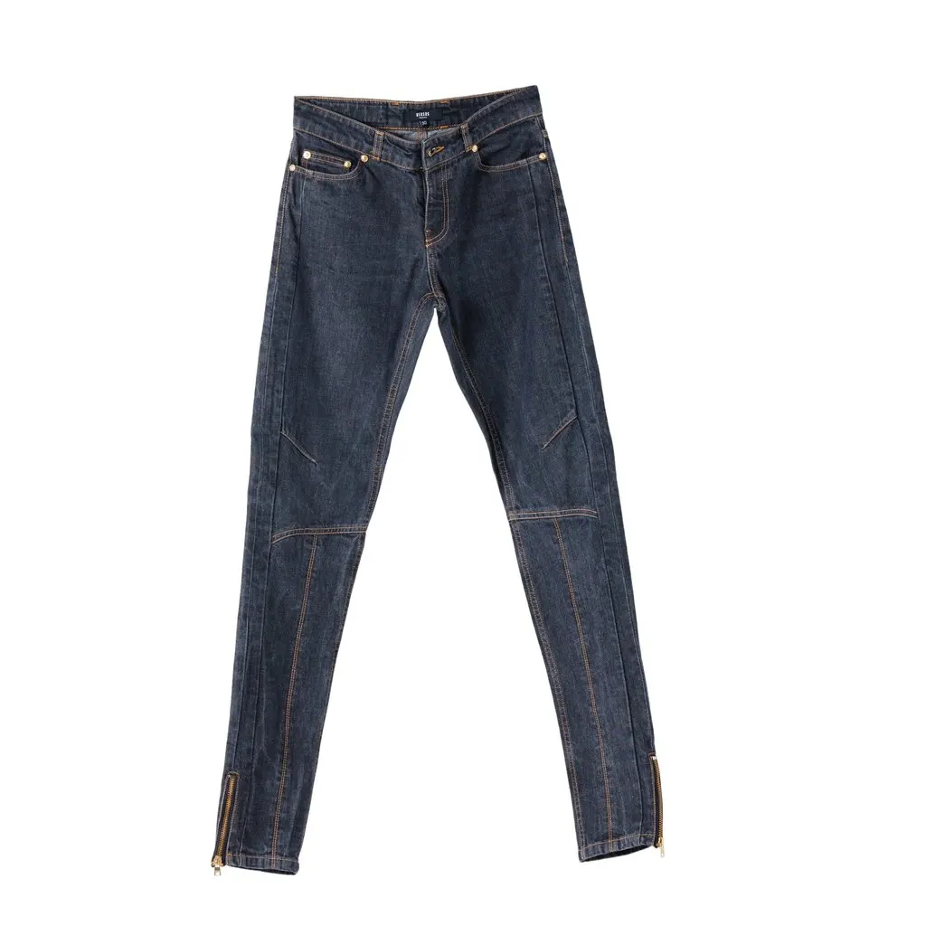 Versace Biker Denim Jeans – ’00s Red Denim Good - Front View