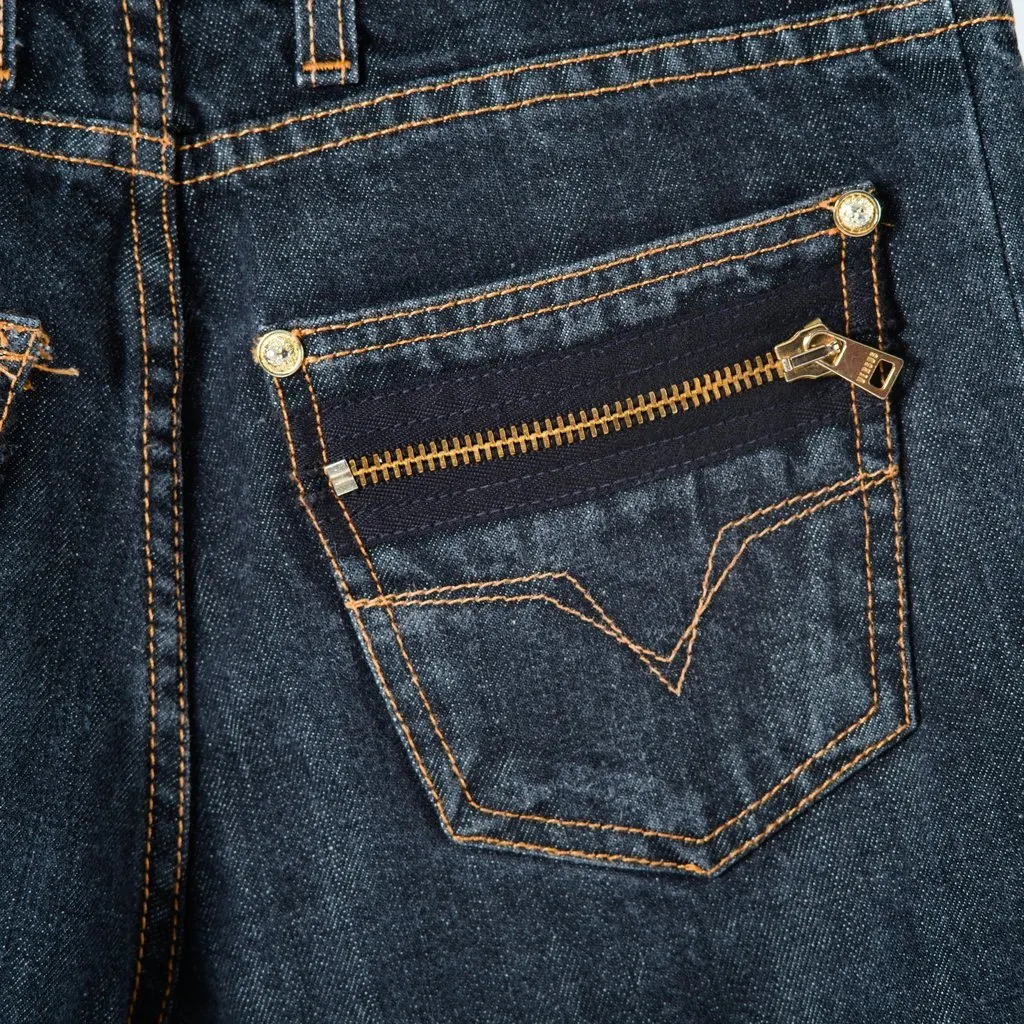 Versace Biker Denim Jeans – ’00s Red Denim Good - Back View