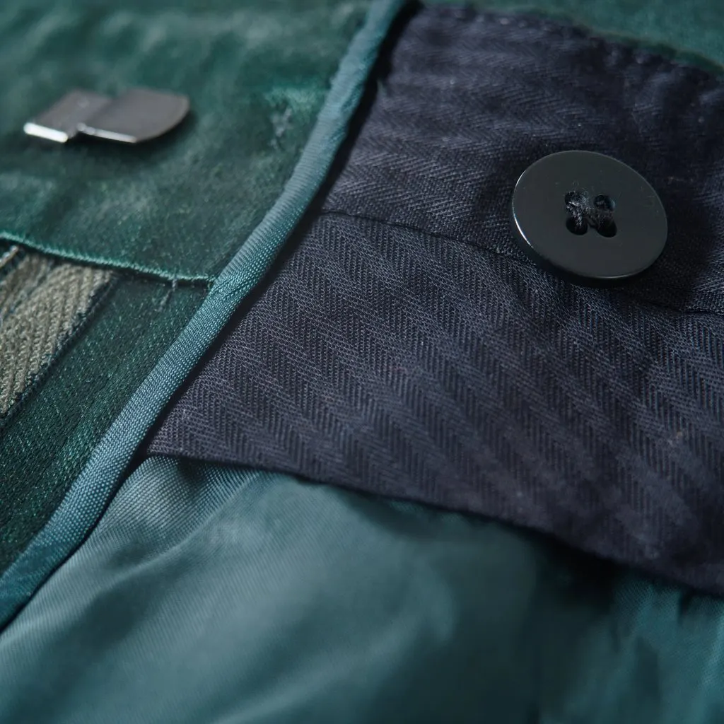 Prada Emerald Satin Tailored Trousers – ’00s Red Satin Good - Box View