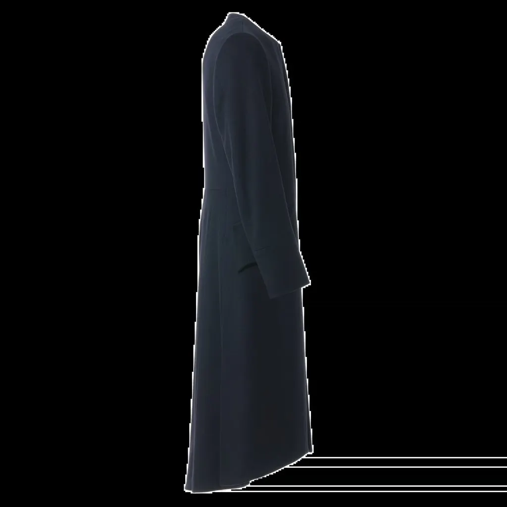 Gucci Runway Long Wool Coat Black – ’10s Black Wool Good - Back View