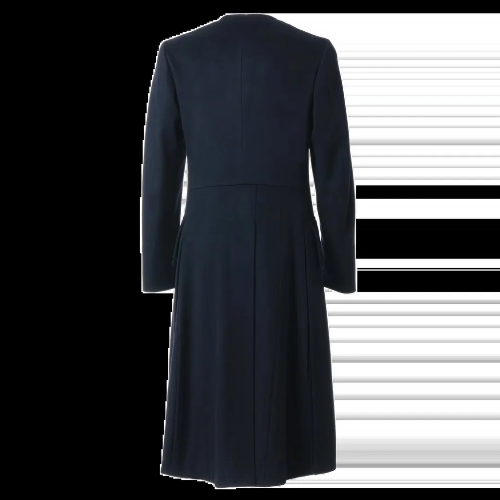 Gucci Runway Long Wool Coat Black – ’10s Black Wool Good - Inside View