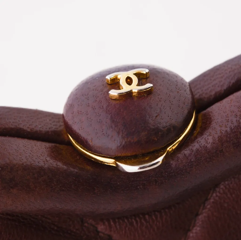 Chanel quilted CC belt bag - '90s Brown Leather Good - Back View