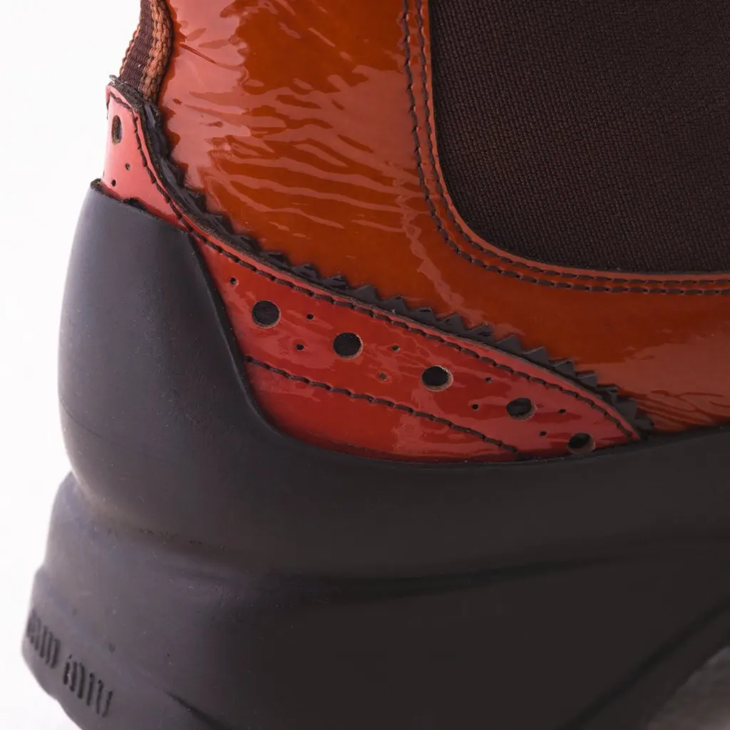 Miu Miu Patent Leather Ankle Boots - '90s Black Leather Good - Box View