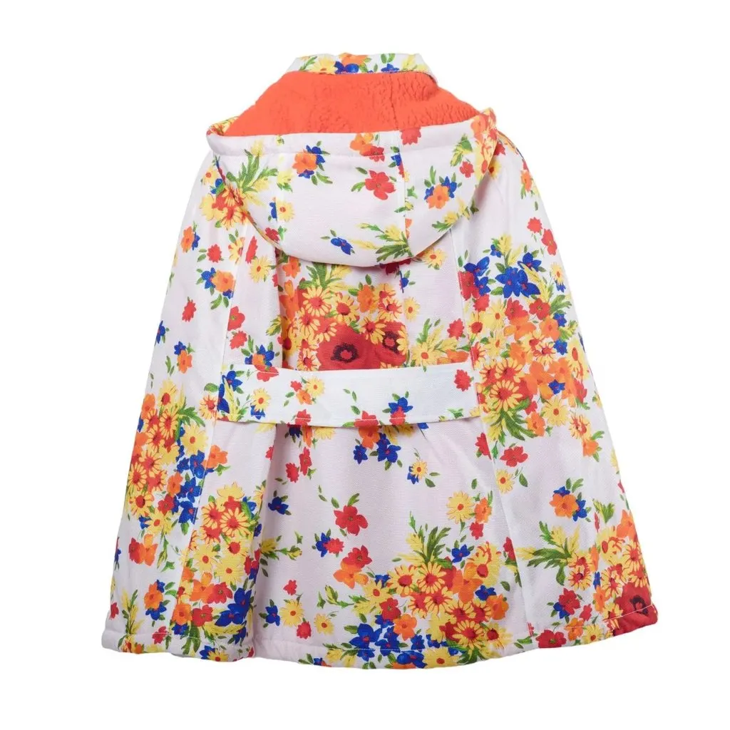 Miu Miu Floral Technical Cape - '20s White Good - Inside View