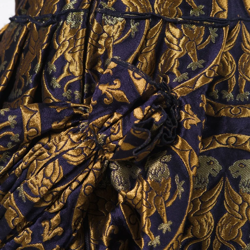 Miu Miu Jacquard A-Line Dress - '00s Navy Canvas Good - Box View