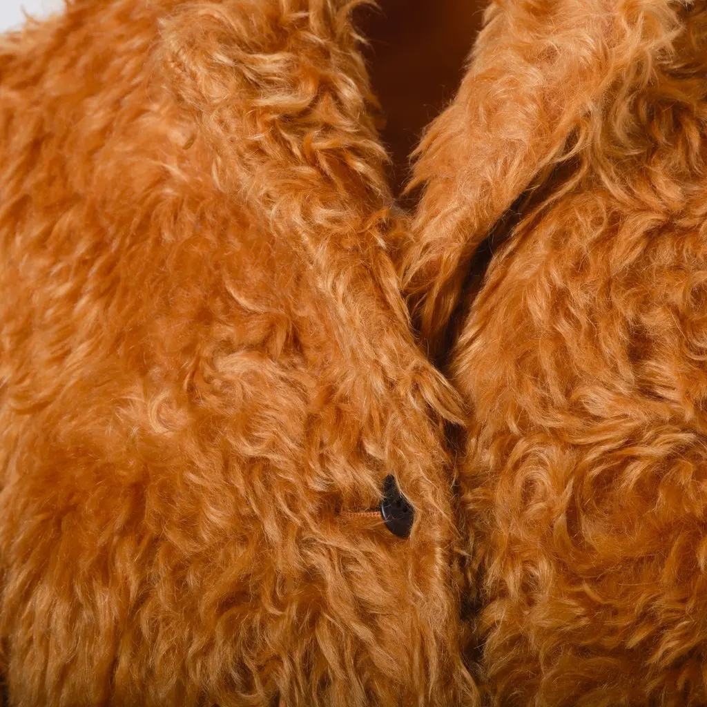 Prada Runway Mohair Faux-Fur Coat – '10s Orange Good - Box View