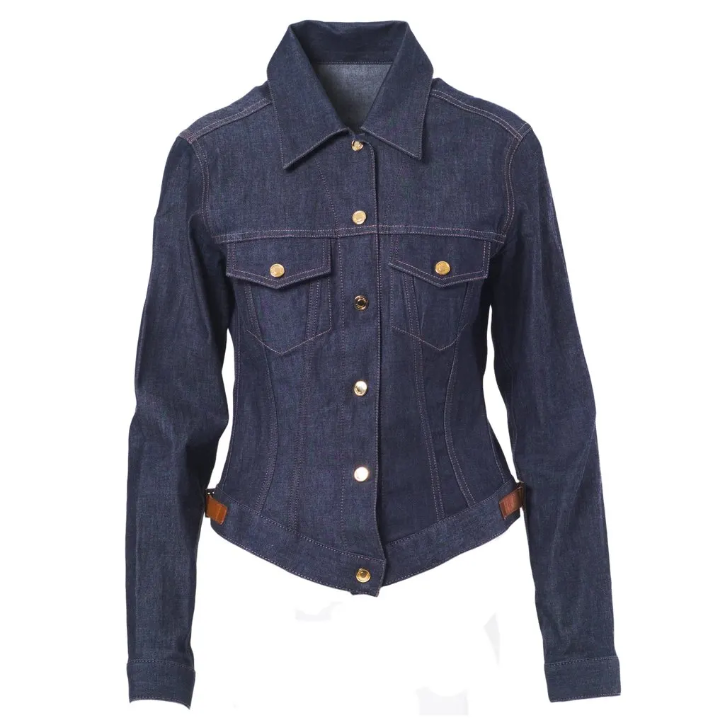 Gucci by Tom Ford Fitted Denim Jacket - '90s Gold Denim Good - Front View