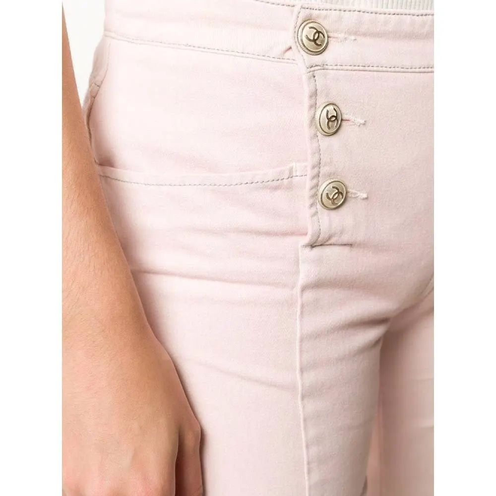 Chanel Pink Denim Wide Leg Jeans - 2000s Pink Denim Good - Box View