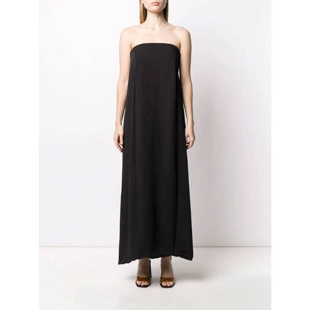 Gianfranco Ferré Black Silk Long Dress - '90s Black Silk Good - Inside View