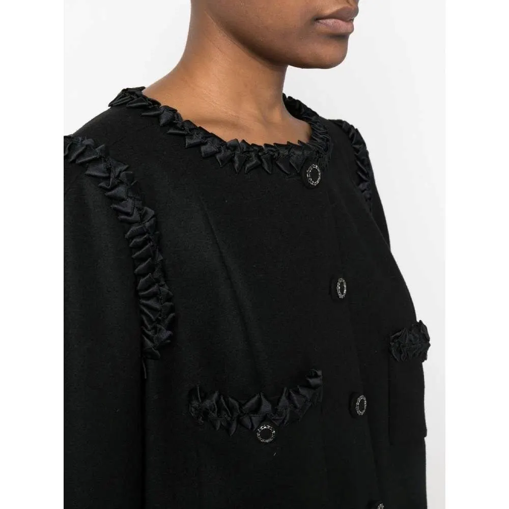 Chanel Black Wool Coat - 2000s Black Wool Good - Box View