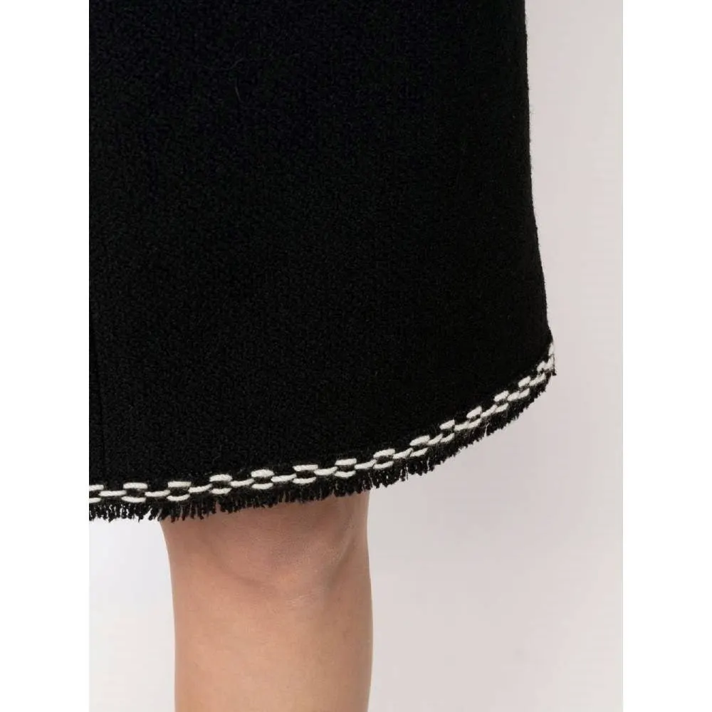 Chanel Black Wool Midi Skirt - 2000s Black Wool Good - Box View