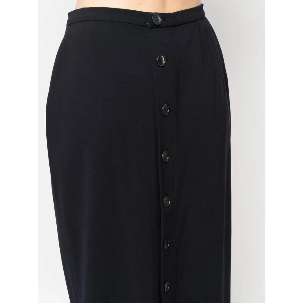 Chanel Dark Blue Long Skirt - '90s Blue Wool Good - Box View