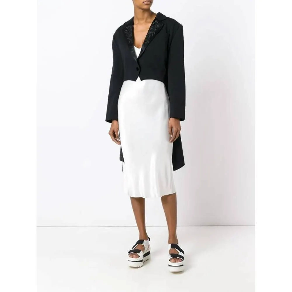 Kenzo Black Wool Short Blazer - '90s Black Wool Good - Back View