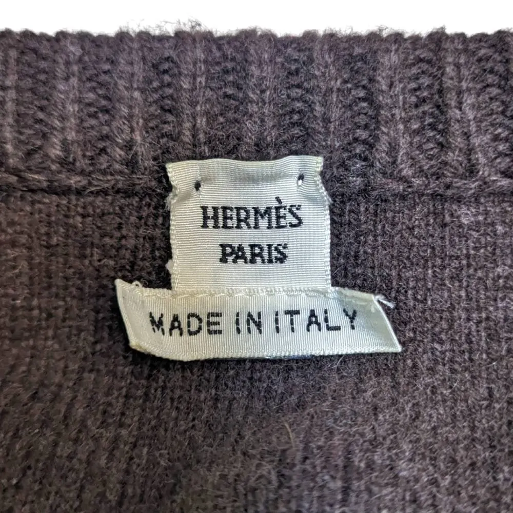Hermès Dark Brown Knitted Dress - 2010s Brown Good - Model View