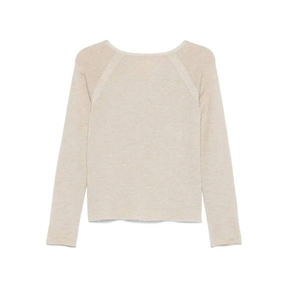 Chanel Beige Cashmere and Silk Cardigan - 2010s Beige Wool Good - Back View