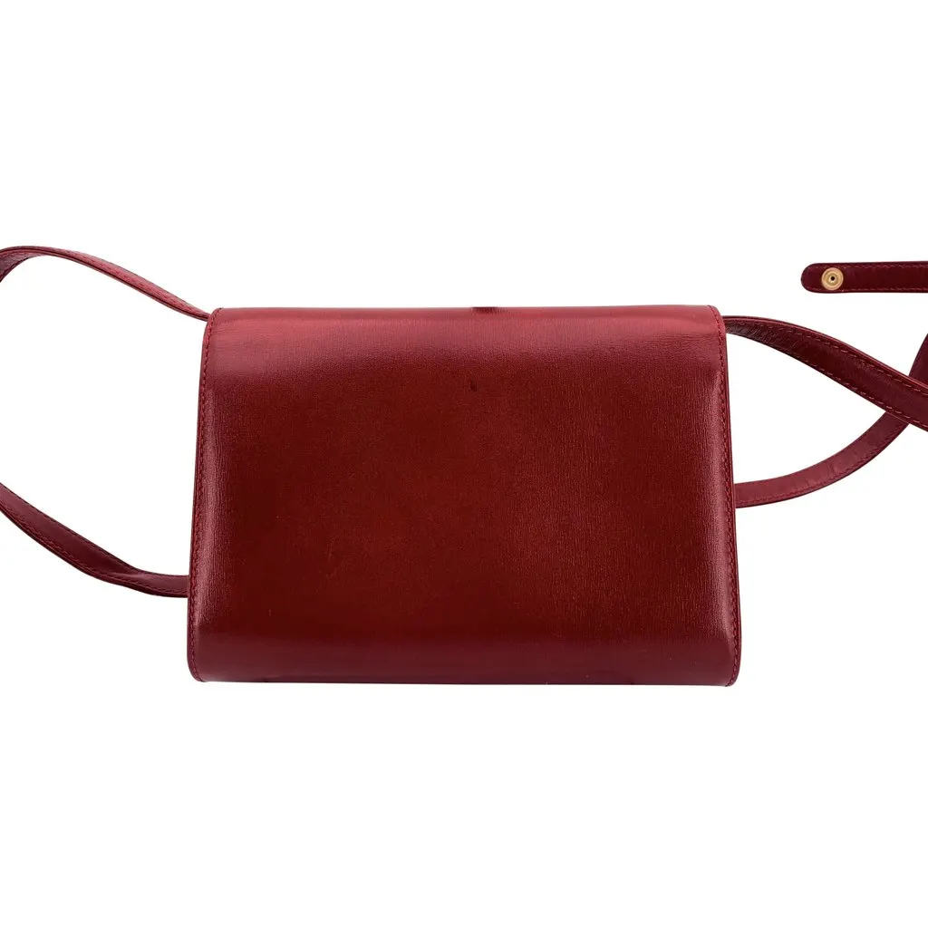 Gucci Crossbody Bag Vintage Red Leather Good - Inside View