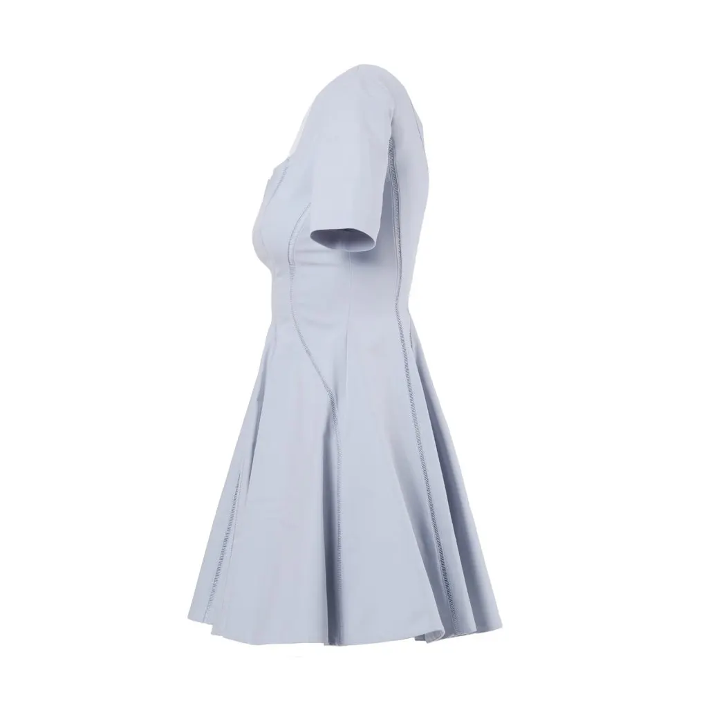 Miu Miu Pale Blue Structured Cocktail Dress - '10s Red Good - Back View