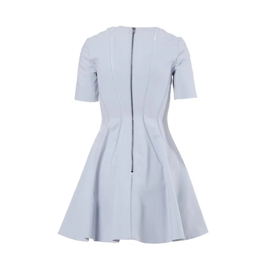 Miu Miu Pale Blue Structured Cocktail Dress - '10s Red Good - Inside View