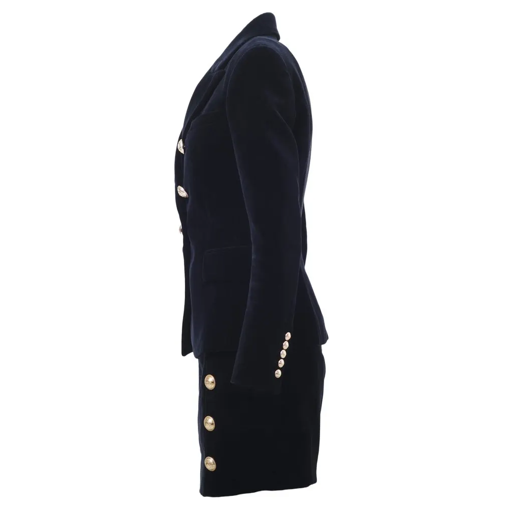 Balmain Velvet Set - '00s Black Velvet Good - Back View