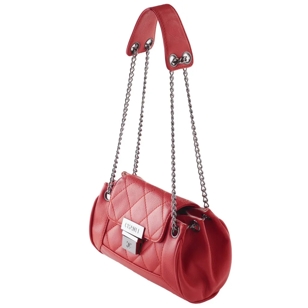 Chanel Mini Accordion Flap Bag in Red Caviar Leather - '00s Red Leather Good - Inside View