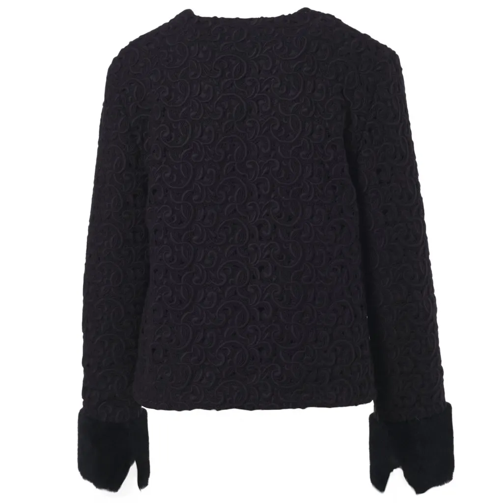 Unsigned Starlit Wool Lace Set - '20s Black Wool Good - Box View