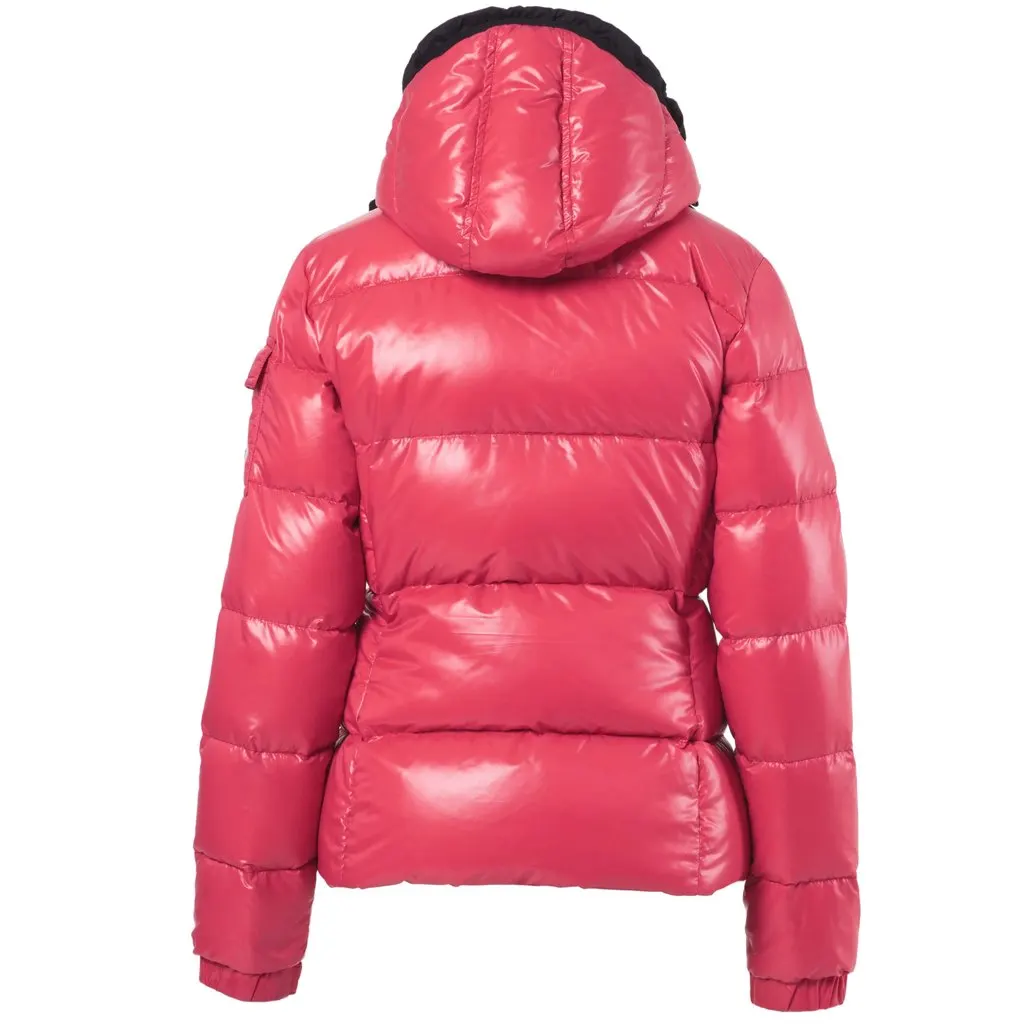 Moncler Women’s Glossy Pink Jacket- '20s Pink Good - Inside View