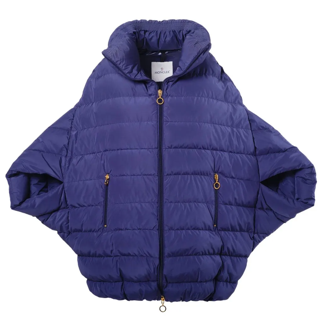 Moncler Oversized Down Jacket With Kimono Sleeves - '20s MultiColor Good - Front View