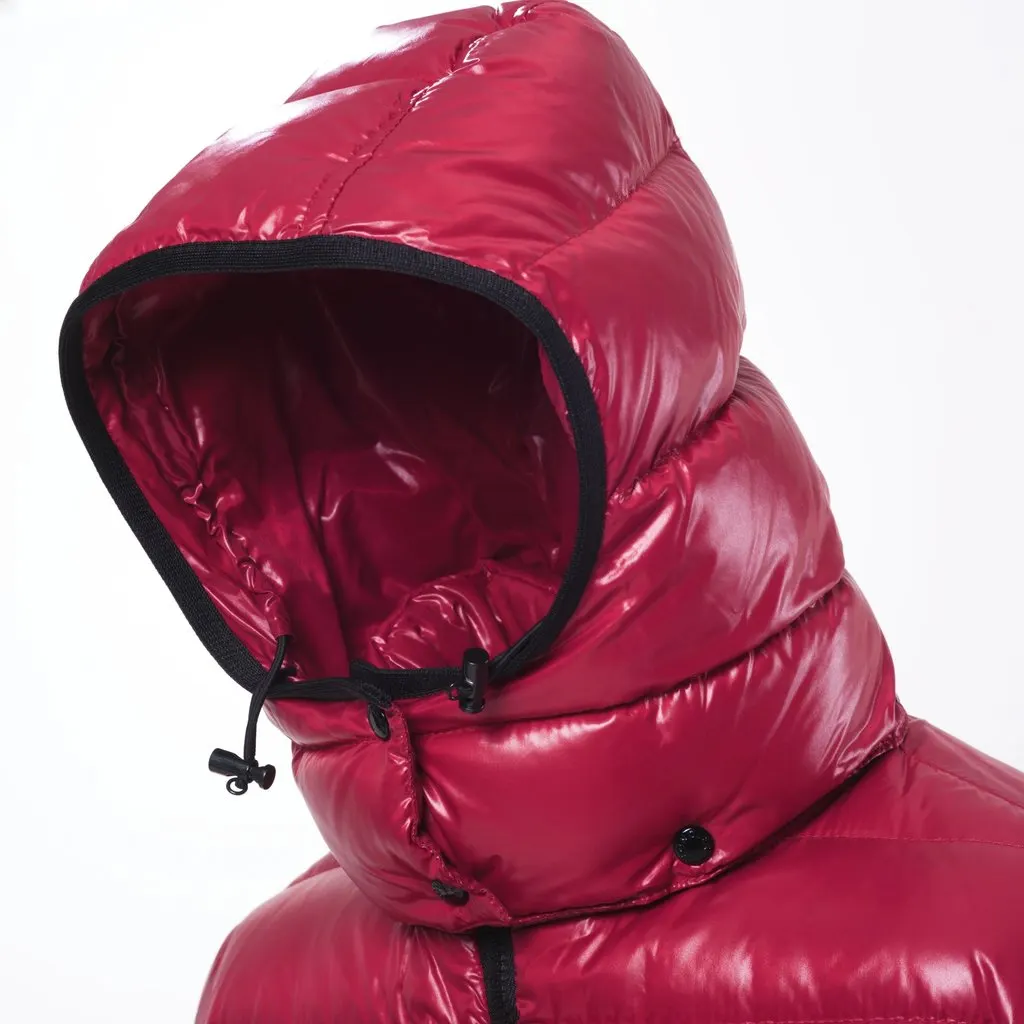 Moncler Women’s Glossy Red Jacket - '20s Red Good - Model View