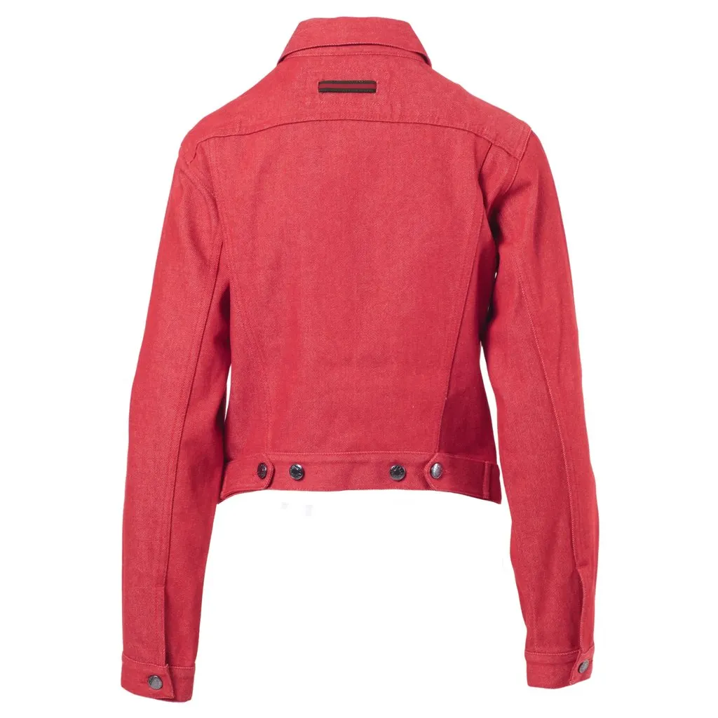 Gucci Denim Red Jacket - 90's Red Denim Good - Inside View