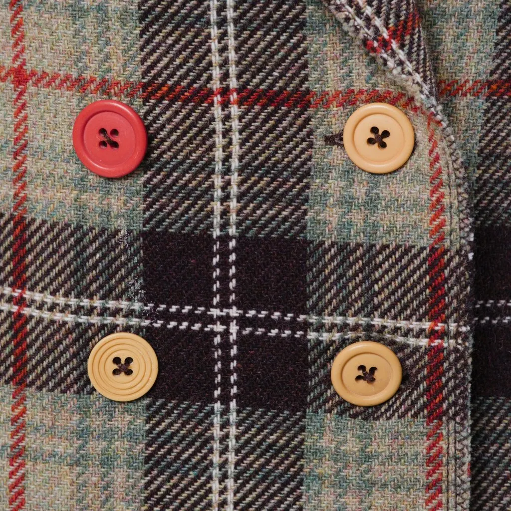 Marithé + François Girbaud Marithé & François Girbaud Women’s Double-Breasted Plaid Coat - '00s Red Good - Box View