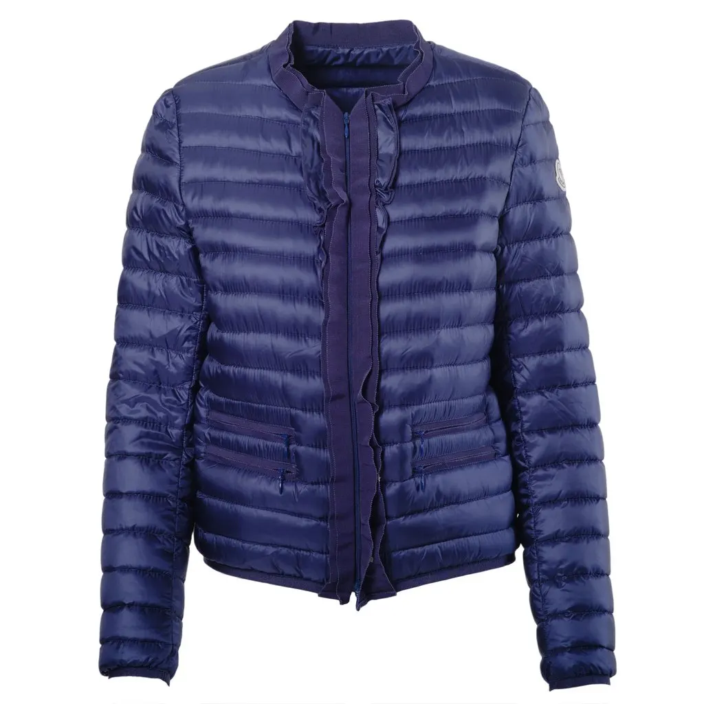 Moncler Women’s Blue Quilted Down Jacket- '20s Blue Good - Front View