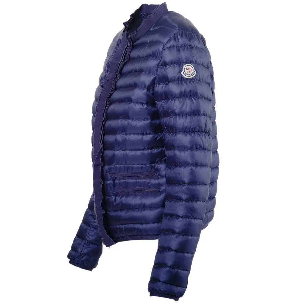 Moncler Women’s Blue Quilted Down Jacket- '20s Blue Good - Back View
