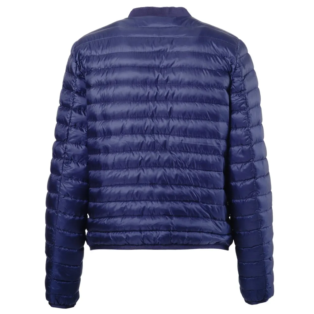 Moncler Women’s Blue Quilted Down Jacket- '20s Blue Good - Inside View